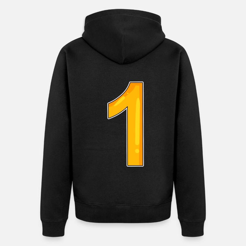 1 - Veste à capuche bio Premium Unisexe - noir