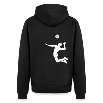 Women's Volley Beach Volleyball Volleyball - Unisex Premium Organic Zip Hoodie - black - Back - Nico (187cm)