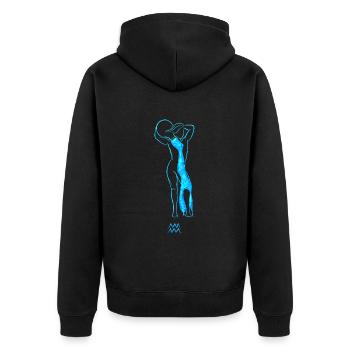 Verseau - Veste à capuche bio Premium Unisexe - noir - Dos - Nico (187cm)