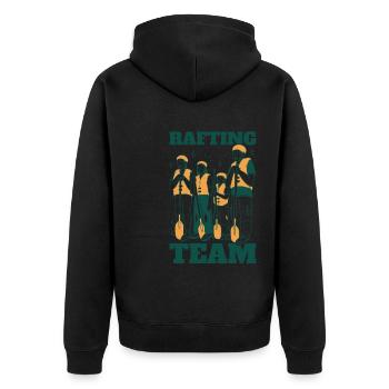 Tenue d’équipe de rafting pour les équipes de navigation de plaisance en montagne - Veste à capuche bio Premium Unisexe - noir - Dos - Nico (187cm)