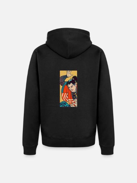 Samurai - Unisex Premium Bio Zip Hoodie - Schwarz