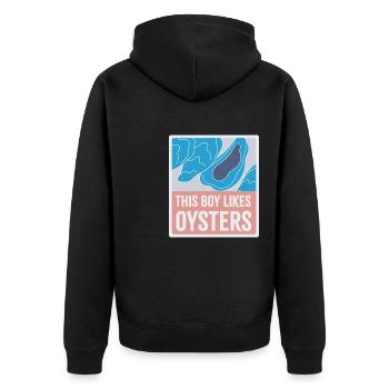 Boy Likes Huîtres Fruits de mer Chef Nature - Veste à capuche bio Premium Unisexe - noir - Dos - Nico (187cm)