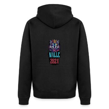 Malle 2024 Loup des Vacances - Veste à capuche bio Premium Unisexe - noir - Dos - Nico (187cm)