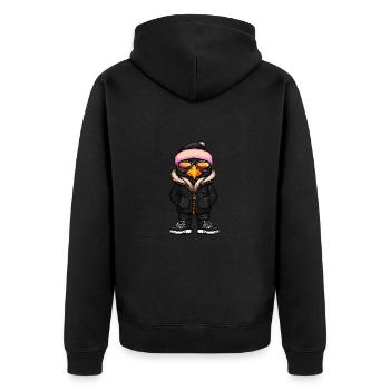 Harpyie Vogel Cool Comic - Unisex Premium Bio Zip Hoodie - Schwarz - Hinten - Nico (187cm)