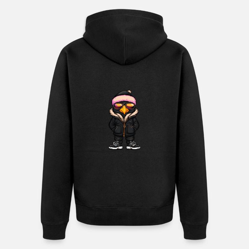 Harpyie Vogel Cool Comic - Unisex Premium Bio Zip Hoodie - Schwarz