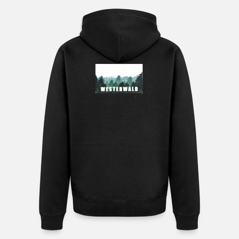 Westerwald - Unisex Premium Bio Zip Hoodie - Schwarz