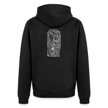 cockerSpaniel noir - M - Veste à capuche bio Premium Unisexe - noir - Dos - Nico (187cm)