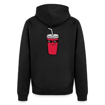 Pixel Sunglasses Cola - Unisex Premium Organic Zip Hoodie - black - Back - Nico (187cm)