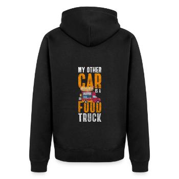 Truck Street Food Snack Truck - Veste à capuche bio Premium Unisexe - noir - Dos - Nico (187cm)
