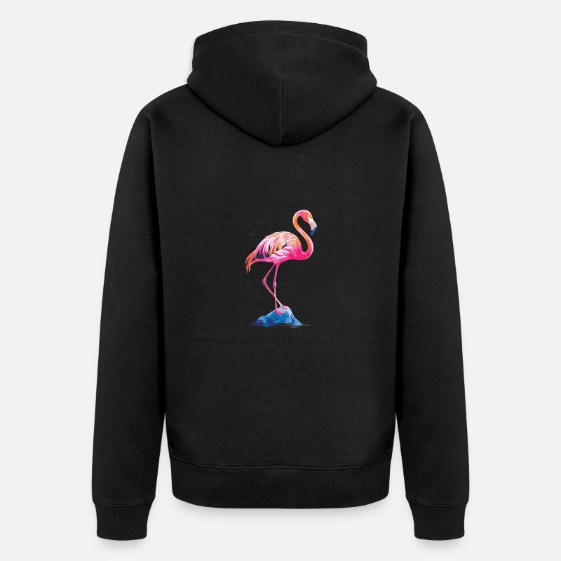 Flamant - Veste à capuche bio Premium Unisexe - noir