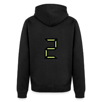 2. HAPPY BIRTHDAY. JOYEUX ANNIVERSAIRE. CHIFFRE - Veste à capuche bio Premium Unisexe - noir - Dos - Nico (187cm)