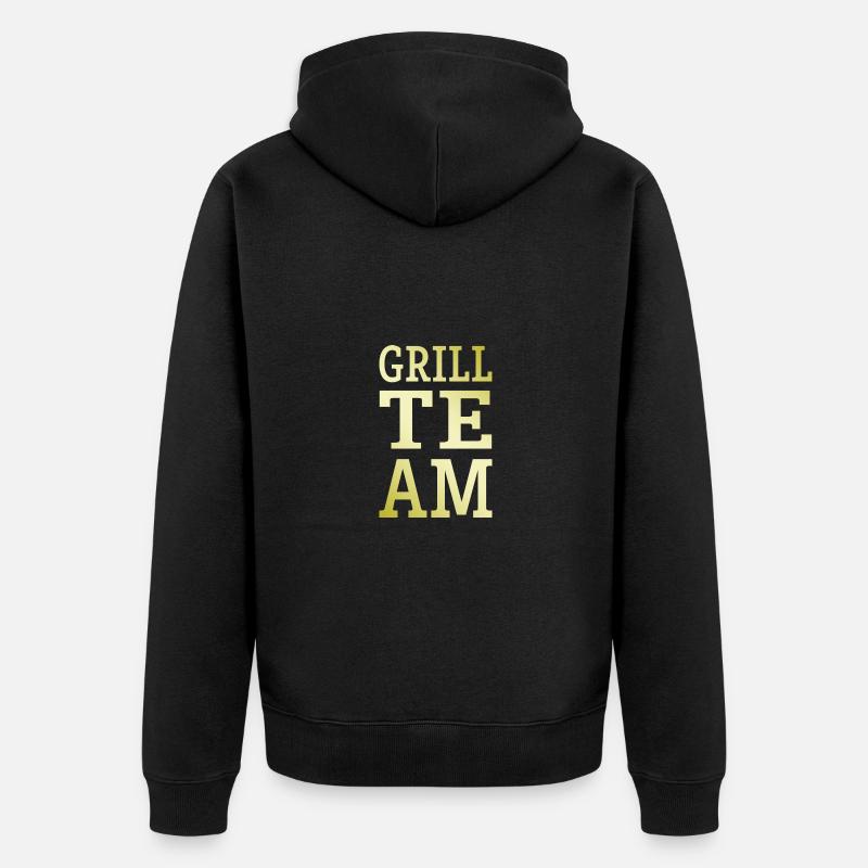 Grill Team - Unisex Premium Bio Zip Hoodie - Schwarz