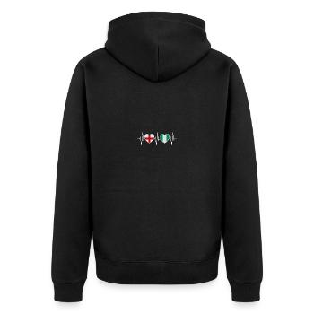 England and Nigeria Nigerian Flag Flags - Unisex Premium Organic Zip Hoodie - black - Back - Nico (187cm)