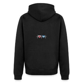Angleterre et Écosse Drapeau écossais Drapeaux - Veste à capuche bio Premium Unisexe - noir - Dos - Nico (187cm)