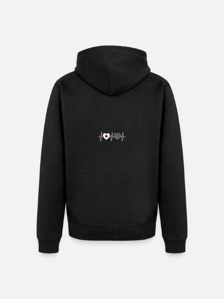 Japan und Malediven Maledivische Fahne Flaggen - Unisex Premium Bio Zip Hoodie - Schwarz