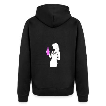 Femme Enterrement de vie de jeune fille Bouteille Fête - Veste à capuche bio Premium Unisexe - noir - Dos - Nico (187cm)