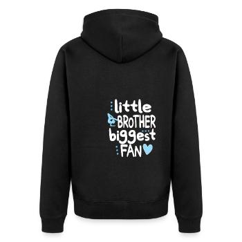 Tanz Bruder Einer Tänzerin Bruder Von Tänzer - Unisex Premium Bio Zip Hoodie - Schwarz - Hinten - Nico (187cm)