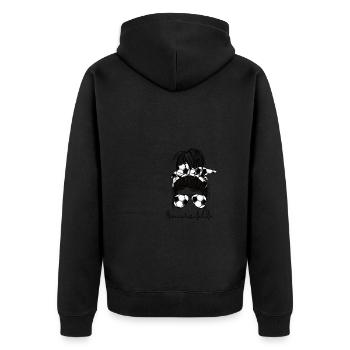Football Wife Footballer Wife Of Football Player - Unisex Premium Organic Zip Hoodie - black - Back - Nico (187cm)