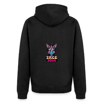 Zrce 2024 Âne de fête - Veste à capuche bio Premium Unisexe - noir - Dos - Nico (187cm)