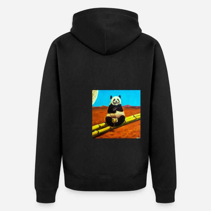 Drôle de panda - Veste à capuche bio Premium Unisexe - noir