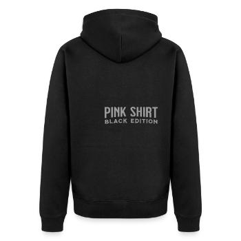 Chemise rose - Black Edition : Design amusant - Veste à capuche bio Premium Unisexe - noir - Dos - Nico (187cm)