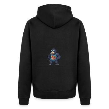 Gorilla Comic Vacation - Veste à capuche bio Premium Unisexe - noir - Dos - Nico (187cm)