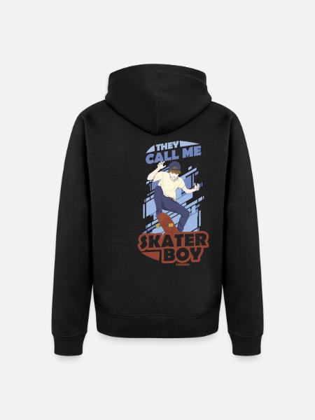 Skater Boy Brother Son Gift - Unisex Premium Organic Zip Hoodie - black