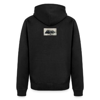 Voiture ancienne - Veste à capuche bio Premium Unisexe - noir - Dos - Nico (187cm)