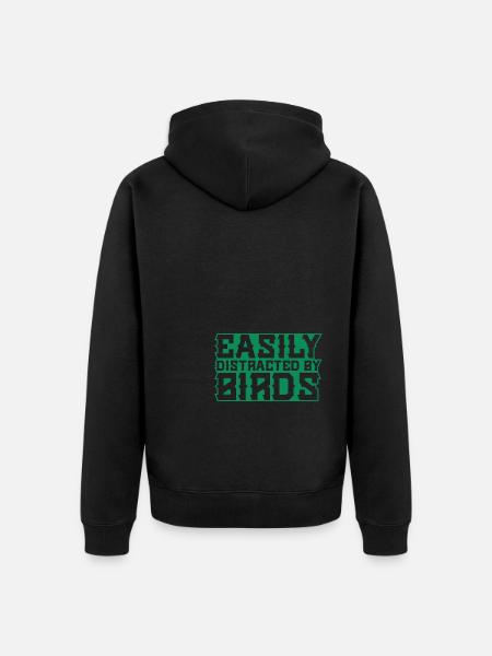 Bird Falcon Falconry - Unisex Premium Organic Zip Hoodie - black