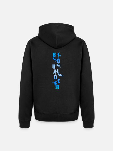 Boulder - Unisex Premium Organic Zip Hoodie - black
