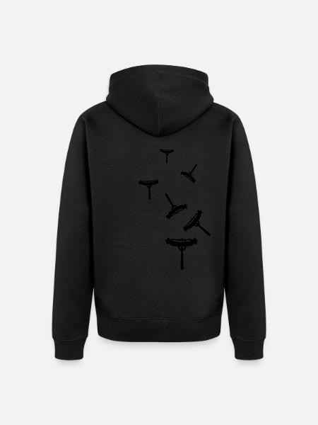 Bratwurst meat icon - Unisex Premium Organic Zip Hoodie - black