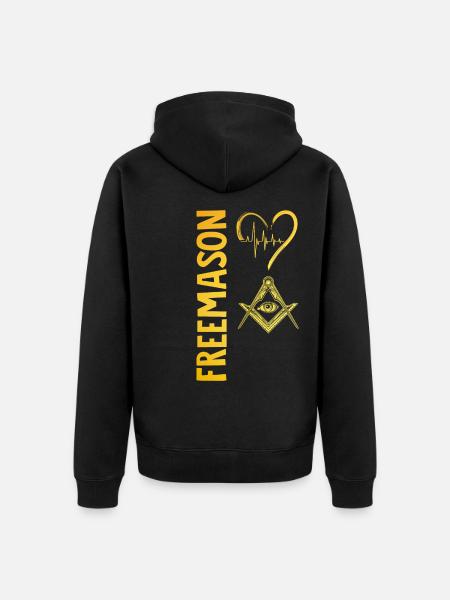 Masonic Freemasonry Fraternal - Unisex Premium Bio Zip Hoodie - Schwarz