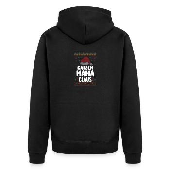 Noël Père Noël Chat Maman Noël - Veste à capuche bio Premium Unisexe - noir - Dos - Nico (187cm)