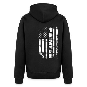 Maler und Lackierer, der Beste und Nervigste Beruf - Unisex Premium Bio Zip Hoodie - Schwarz - Hinten - Nico (187cm)