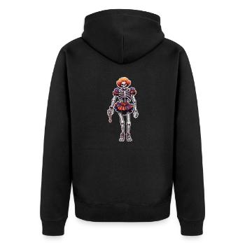 Clown / Cirque / Carnaval / Carnaval / Ludique - Veste à capuche bio Premium Unisexe - noir - Dos - Nico (187cm)