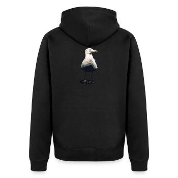 mouette - Veste à capuche bio Premium Unisexe - noir - Dos - Nico (187cm)