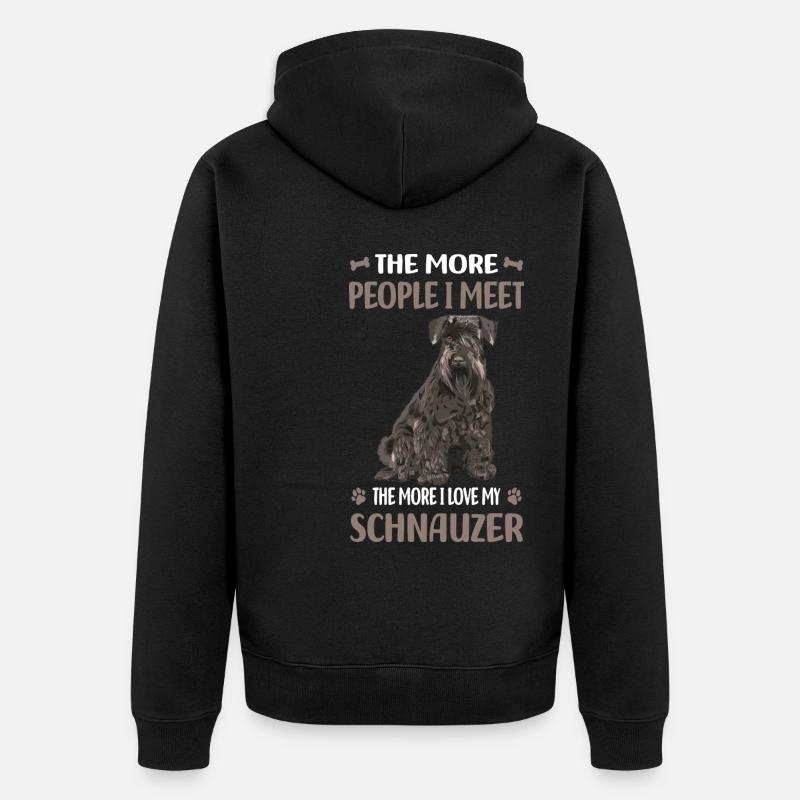 Schnauzer Hunderasse - Unisex Premium Bio Zip Hoodie - Schwarz