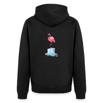 Bain de glace exotique Flamingo Bain de glace de natation d’hiver - Veste à capuche bio Premium Unisexe - noir - Dos - Nico (187cm)