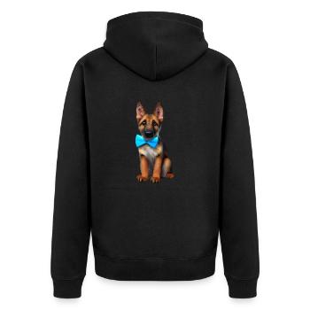 Berger Allemand Propriétaire Chien Chien Costume de chiot - Veste à capuche bio Premium Unisexe - noir - Dos - Nico (187cm)