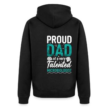 Marine Science Design for an Ocean Student - Unisex Premium Organic Zip Hoodie - black - Back - Nico (187cm)
