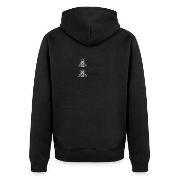 Some be cool, some be not. - Unisex Premium Bio Zip Hoodie - Schwarz - Hinten - Nico (187cm)