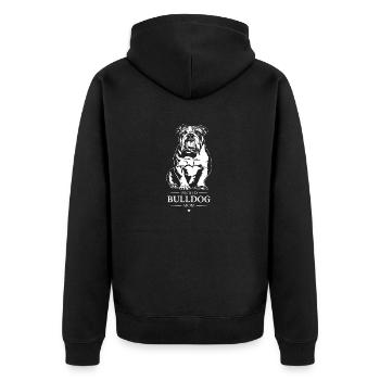 Maman bouledogue anglais bouledogue chiens Wilsigns - Veste à capuche bio Premium Unisexe - noir - Dos - Nico (187cm)