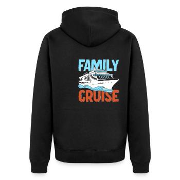 Family Cruise - Unisex Premium Organic Zip Hoodie - black - Back - Nico (187cm)