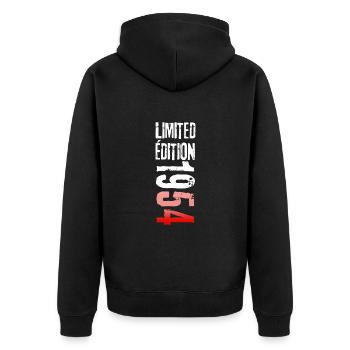 LIMITED EDITION 1954 - Veste à capuche bio Premium Unisexe - noir - Dos - Nico (187cm)