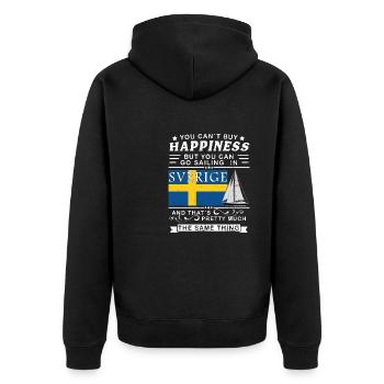 Suède voile Sverige Ostsee Schäre Idée cadeau - Veste à capuche bio Premium Unisexe - noir - Dos - Nico (187cm)