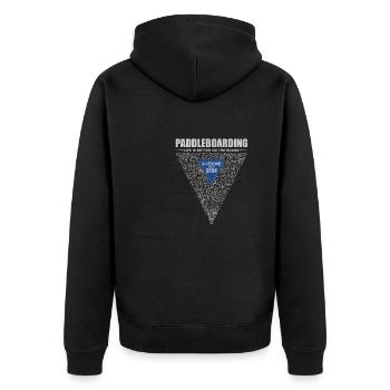 La vie est meilleure sur la planche, SUP 2004 - Veste à capuche bio Premium Unisexe - noir - Dos - Nico (187cm)