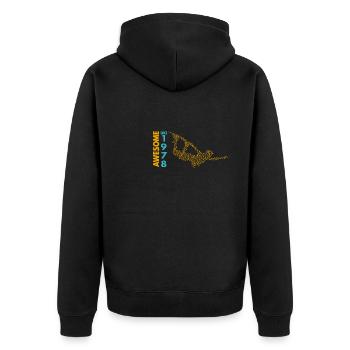 Awesome since 1978. Wakeboard Lifestyle - Unisex Premium Organic Zip Hoodie - black - Back - Nico (187cm)