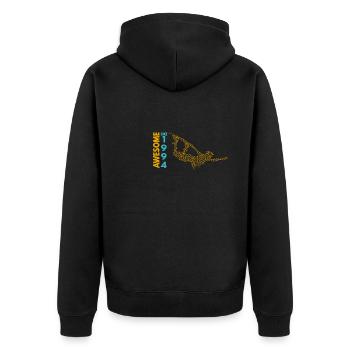 Awesome since 1994. Wakeboard Lifestyle - Unisex Premium Bio Zip Hoodie - Schwarz - Hinten - Nico (187cm)