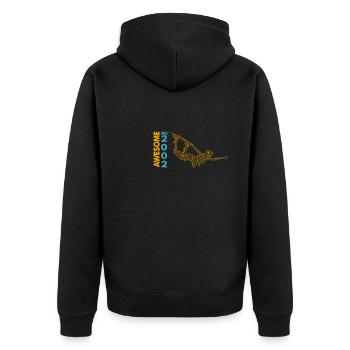 Awesome since 2002. Wakeboard Lifestyle - Unisex Premium Bio Zip Hoodie - Schwarz - Hinten - Nico (187cm)