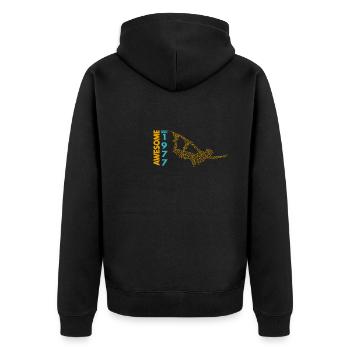 Awesome since 1977. Wakeboard Lifestyle - Unisex Premium Organic Zip Hoodie - black - Back - Nico (187cm)
